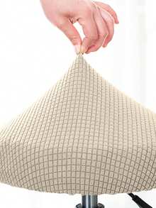 1 件/4 件/6 件纯色天鹅绒毛绒圆形凳套，经典简约设计，可拆卸且有弹性，适用于高端酒吧凳，适用于家庭、酒吧、酒店圆凳