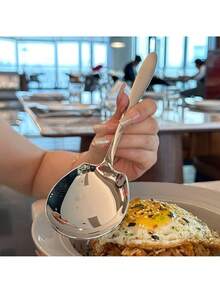 1/2/3pc Stainless Steel Serving Spoons – Extra Large, Heavy-Duty Kitchen Utensils With Long Handles – Rust-Resistant And Durable For Catering, Buffets, Parties, Restaurants, Home Cooking & Daily Meal Prep – Ideal For Serving Soups, Stews, And More - Nhiều màu - Xem 2