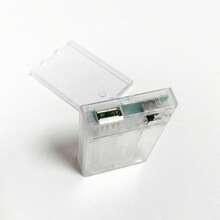 1pc 3 AA Battery Case USB Female Socket Transpant Battery Box Holder For 4.5V Suitable For Fairy Atmosphere Decorative LED String Light Curtain Lights And Other Device With Cover And On/Off Switch - White - View 4