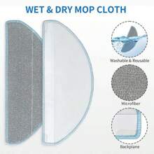 Suitable For IRobot Roomba Combo Y0140, Y0110 Robot Vacuum Cleaner Kit Main Side Brush Hepa Replacement Accessories Parts For Filters Include: 1 Roller Brush 6 Side Brush 4 Filter 4 Rag 1 Cleaning Brush