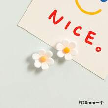 Imán de nevera decorativo de flores de resina de tres dimensiones con seis pétalos, creativo para el hogar de la cocina, pizarra fuerte para fotos y mensajes