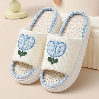Unisex Linen Slippers, Indoor House Quiet Breathable Sweat-Absorbent Non-Slip Odor-Resistant Slippers, Suitable For Spring, Autumn, Women, Men