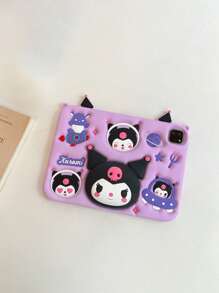 Sanrio Funda de silicona suave de color púrpura de Kuromi para tableta, con correa, adecuada para Galaxy Tab A9+