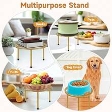 Nuevo set de 5 soportes metálicos para plantas, soportes de planta de hierro antioxidante para interiores y exteriores, soportes de maceta resistentes para varias plantas, soporte para macetas negras para el jardín y el hogar (set de 5, dorado) - Paquete de 5 dorados - Ver 5