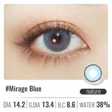 Lalens Lentes de contacto de colores descartables anuales Lalens Queen para ojos marrones oscuros y ojos marrones claros. Incluye estuche de lentes de contacto de color aleatorio. Dos piezas de lentes de contacto de color suaves en un solo paquete con material que incluye HEMA y NVP, con un contenido de agua del 38%, diámetro de 14.2 mm y curvatura base de 8.6 mm. Lentes de contacto de color natural azul para uso diario y belleza cosmética ocular.