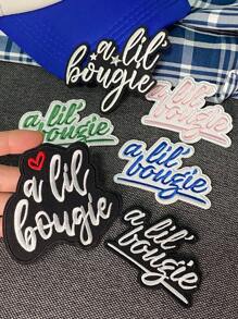 1 Set mit 3/6 Stücken süße rosa, blaue, schwarze und weiße englische Buchstaben Stickerei Patch Polyester Abzeichen Applikation, süße DIY Kleidung zum Aufbügeln oder Annähen, Accessoire Stoffaufkleber, geeignet für Rucksäcke, Jeans, Jacken, T-Shirts, Hüte, Kleider usw.