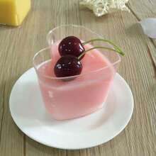 5 Oz herzförmige klare Dessertschalen, Mousse Schalen ohne Löffel oder Deckel, wiederverwendbare Kuchenformen für Desserts, Pudding, Gelee, Vorspeisen, Parfait, geeignet für Muttertag, Valentinstag, Hochzeiten, Geburtstage, Picknicks, Teepartys und mehr