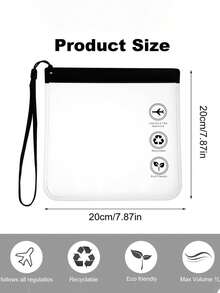 3件/1件透明旅行洗漱包，机场安检液体袋，旅行配件化妆包，防水洗漱包，男女假日必备学习用品旅行必备化妆包化妆袋美容包