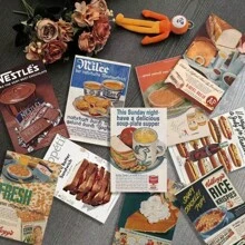 10 Retro Food Wall Stickers, Bedroom Corner Atmosphere, Beautiful Decoration, Poster, Card, Photo Props