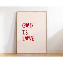 1 pieza Arte de pared minimalista cartel de corazón rojo cita de amor pintura en lienzo palabras de esperanza decoración del hogar con marco opcional