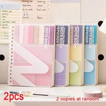 2 pièces/4 pièces Set de Note autocollante multifonctionnel, Note autocollante sandwich, bandes adhésives extensibles avec lignes, onglets adhésifs de style simpliste Ins, convient pour les agendas, les carnets de notes, les cahiers, les manuels scolaires, les calendriers, les fournitures scolaires et de bureau