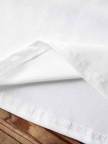 Camiseta de algodón con estampado casual de moda para mujer