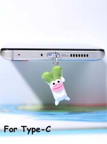 1/5pcs Funny Cartoon Vegetable Series Charging Port Dust Plug, Creative Cute Fashion Unique Broccoli, Scallion, Corn, Eggplant, Carrot Shaped 3D Resin Pendant, Transparent Silicone Smartphone Earphone Tablet Kindle Dust Plug Accessory Decoration Charm, Phone Charging Port Decor Pendant, Suitable As Small Gift, Waterproof Anti-Dust For IPhone Lightning/Type-C, Protect Phone Charging Port Firmly