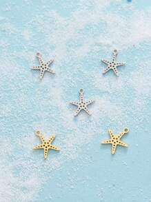 5/10pcs Stainless Steel Beach Ocean Vacation Style Starfish, Octopus, Shells, Sea Fish, Conch, Whales, Fashionable Bracelets, Necklaces, DIY Accessories And Pendants Featuring Marine Animals