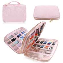 Watch Strap Storage Box Suitable For Apple Watch Straps, Soft Velvet Strap Holder Suitable For 35 Straps, Portable Travel Storage Bag Suitable For Straps, Needles, Headphones, And Other Accessories