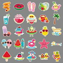 50 Pezzi Adesivi Estivi A Cartoni Animati, Adesivi Carini A Tema Spiaggia Tropicale, Adatti Per Decorare Bottiglie D'Acqua, Computer, Laptop, Telefoni Cellulari, Valigie, Laptop, Frigoriferi E Altro Ancora, Forniture Scolastiche, Ritorno A Scuola