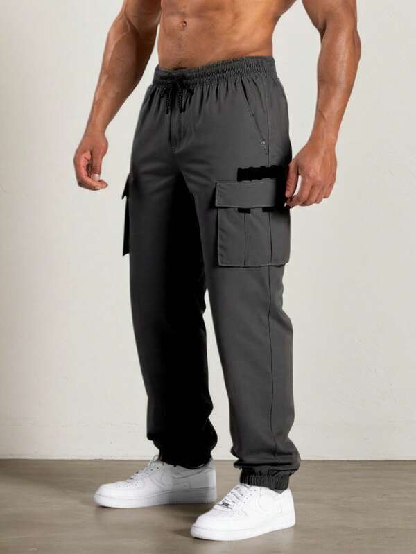 Herren lässige Camouflage Cargo Hose - minimalistischer Stil, lässig, japanisch, Resort-Lässig, basic, modisch lässiger einfarbiger Allround-/Global-/Universalfitdrawstring Freizeithose, Strand, Cargo-Hose mit mehreren Taschen, lässige Hose, Outdoor-Reisehose, Alltagshose, Sommer Cargo Hose