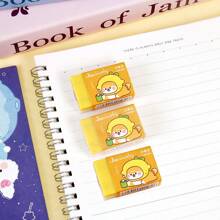Animal Series Paper Wrapped Erasers, Can Be Cut Into Cross Section With Filling Pattern, Beautiful School Supplies Office Supplies Pencil Case, Automatic Pencil, Doodling Drawing Exam Eraser, Seal, Penguin, Puppy Pattern Cute Erasers, Party Favors Birthday Gifts, School Supplies,Back To School