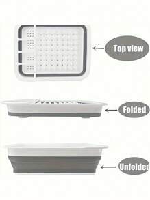 Rejilla plegable para escurrir platos, portátil, organizador de vajilla para cocina, caravana, campistas, remolque, ahorro de espacio para cocina