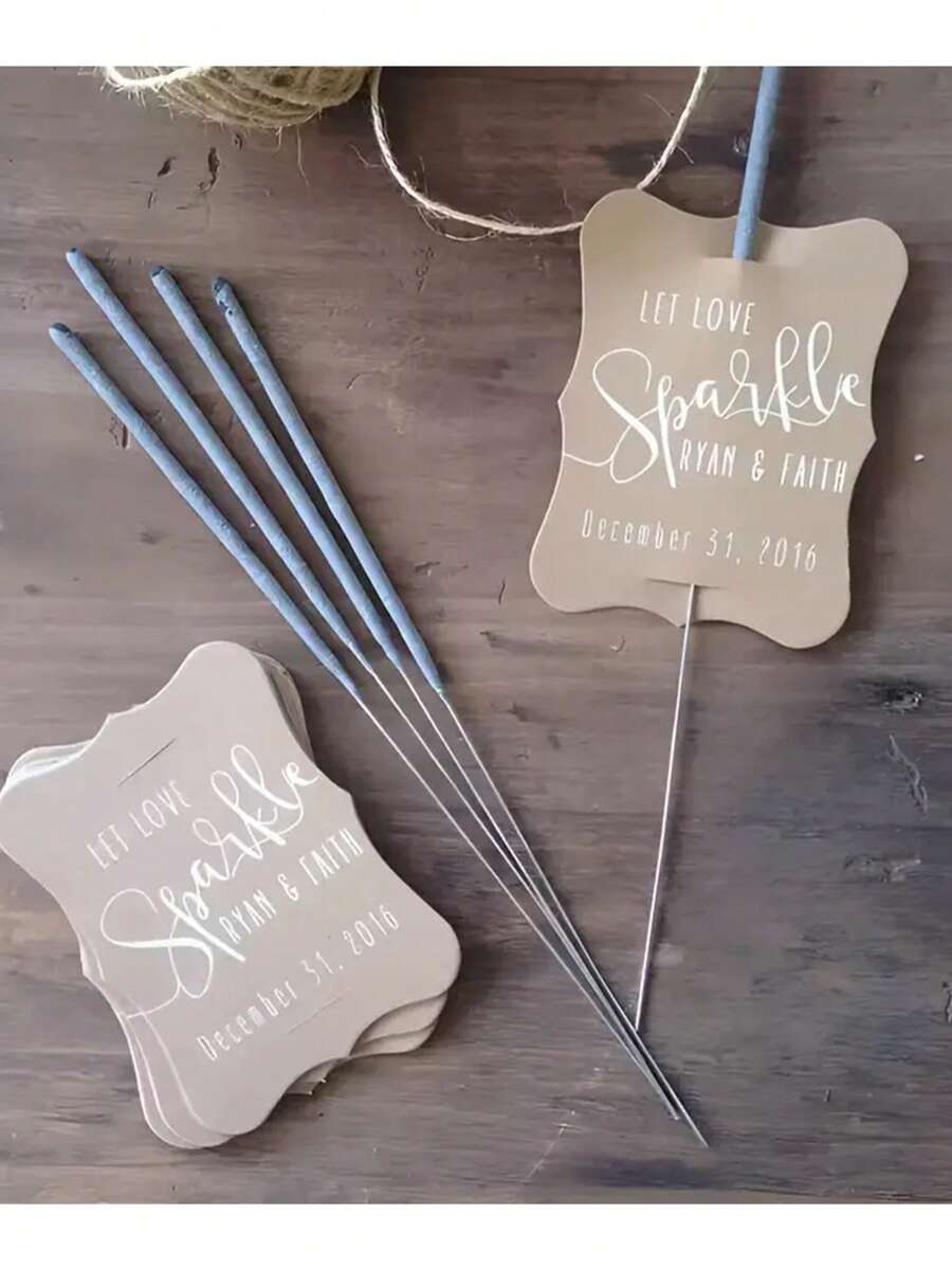 Etiquetas para chispas de boda, etiquetas de boda personalizadas para fuegos artificiales, etiquetas DIY personalizadas para chispas de boda, vuelta al colegio, suministros escolares - A - Ver 1