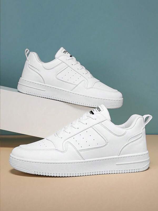 Herren stilvolle Sneaker, Sommer Gummi rutschfeste luxuriöse Retro Lässig Flach Schuhe, Plateau Sohle einfarbig solide Pendler vielseitige Sneaker, für alle Jahreszeiten geeignet, klassische Skaterschuh Auswahl