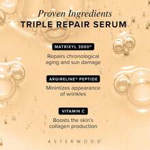 Asterwood Triple Repair Matrixyl 3000 + Argireline + Hyaluronic Acid + Vitamin C Serum For Face - Anti-Aging, Collagen Boosting, Hydrating - Fragrance-Free - 1 Fl Oz - 4 Fl Oz (Pack Of 1) - View 3