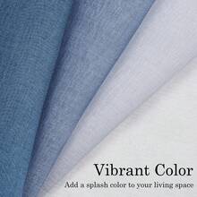4 Panels Ombre  Sheer Curtains  For Living Room Bedroom Decor, Gradient Semi Voile Rod Pocket Window Curtain Drapes - Màu xanh lam - Xem 6