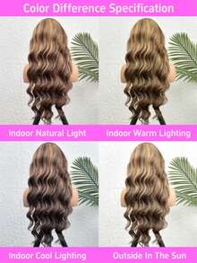 挑染蕾丝前假发，真人发质，4/27 渐变色蜂蜜金色女士假发，13x4 正面蕾丝，高清透明蕾丝假发，200% 密度彩色混合发质，由真人发质与合成纤维和蛋白质细丝混合而成，带有纤维蕾丝前假发，预拔假发，含婴儿发丝 - S4/27 - 查看 9