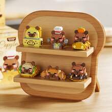 1个可爱的成年水豚积木，14岁以上适用，400多块积木，生日礼物，DIY动物系列积木，桌面摆件，减压，舒缓压力，家居收藏装饰，拼装玩偶，办公桌摆件，节日礼物，父亲节礼物，结婚礼物，婚礼装饰，毕业礼物 - 彩色 - 查看 2