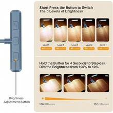 Local Delivery--19 LED Rechargeable Book Light For Reading In Bed With Memory Function- Eye Caring 3 Color Temperatures,Dimming Brightness,80 Hrs Runtime Lightweight Clip On Light For Book Lovers - 太平洋藍 - 查看 2