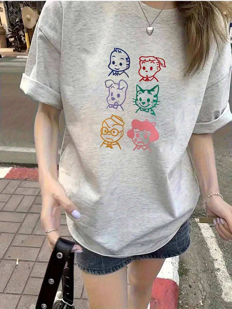 Women T-Shirts - 淺灰色 - 查看 1