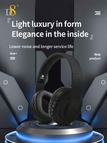 Auriculares over-ear D8, inalámbricos y con cable plegables con micrófono incorporado, ranura para tarjeta micro SD - (Stealth) Para adultos, niños, hombres y mujeres con 10 horas de autonomía. Auriculares over-ear plegables con micrófono, graves profundos y estéreo, con almohadillas de memoria suave para /Android/PC