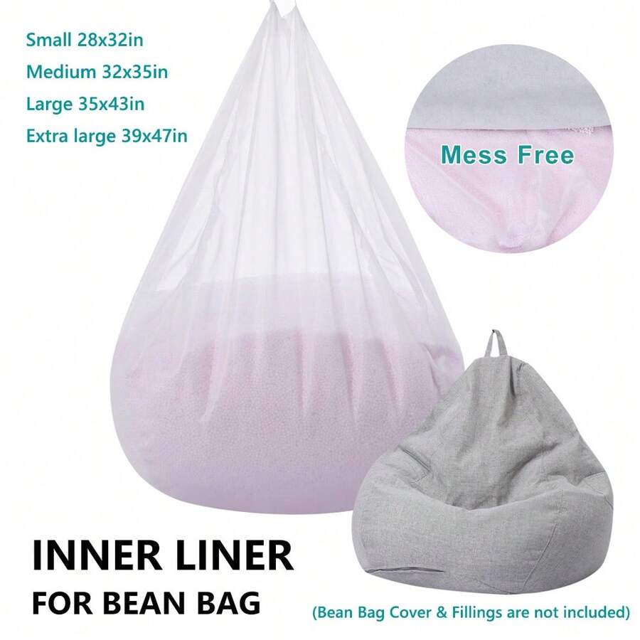 Bean Bag Inner Liner No Filler - Easy Cleaning Bean Bag Insert Replacement Cover For Bean Bag Chair, Zipper Opening No Filler - Multicolor - View 1