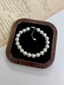 1 Pc Fashionable 925 Sterling Silver Shell Bead Beaded Bracelet Necklace With Classic Sweet Style Necklace Design For Daily Decoration N022 B015 - White Shell Beads-bracelet - View 15