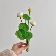 1PC/3PCS 10in Realistic Lotus Flowers - Artificial Water Lily Decor For Fish Tank/TV Cabinet, No-Fade Floral Arrangement, Zen Home Centerpiece Vase Not Included