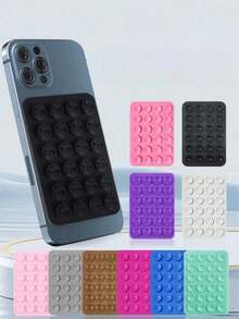 3 件 - 硅胶吸盘手机支架,配备 28 个独立非粘性吸盘,可重复使用的双面底座,超粘硅胶吸盘,用于固定手机并防止其掉落,适用于视频录制、自拍、化妆、健身、淋浴、汽车和厨房等各种场景, - 均碼 - 查看 11