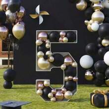 1pc 2.3ft Mosaic Number, Giant KT Board Number Letters, 0-9 Balloon Number Box,A-Z Balloon Frame, Pre-Cut Kit Giant Thick Foam Board Number Sign, Perfect For Parties/Birthdays/Events/Weddings/Anniversaries