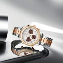 NAVIFORCE NAVIFORCE Dial Quartz Analog LCD Digital Watches Seiko Movement Playful Watch Unique Design Of Heart-Shaped Fashion Casual Girlfriend Gifts Clock 5045S,With Gift Box,Perfect Gifts,Perfect For Business Casual/Sporty/Party/Street/IndustrialStyle/Gym/Sport/Refreshing/Young/Business