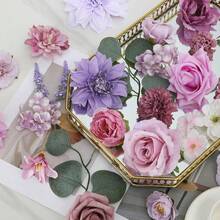 Artificial Flowers Combo, Champagne Silk Roses, Peonies, Dahlias With Stems For DIY Wedding Bouquets, Baby Shower, Table Centerpieces, Home Decor, Fake Floral Arrangements, Party Decorations - Dreamy Purple - 查看 4