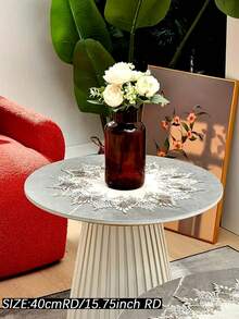 100% Polyester Embroidered Lace Hollow-Out Round Tablecloth, Suitable For Kitchen, Dining Room, Living Room, Round Dining Table, Home Decor, Holiday Decor, Birthday, Villa Party, Outdoor Picnic, Party, Wedding, 1pc - Multicolor - View 11
