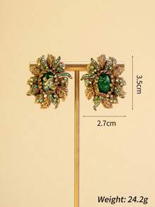 1 Stück Brosche & 1 Paar Ohrringe Set, dieses Schmuckset ist wie ein geschätztes Relikt aus alten Legenden in den geheimnisvollen und luxuriösen Ländern des Nahen Ostens.