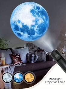 [Rotatable Moon Projector] 360 Degree Rotatable Moon Projector With 3 Interchangeable Planet Patterns, Night Light Projection Lamp, Gift For Others, Room Decor, Photo Background, Wall & Ceiling Decoration