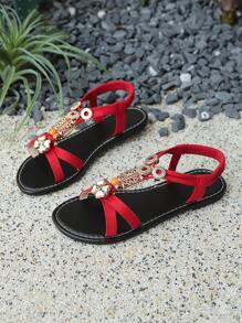 New Summer Bohemian Style Ladies Flat Sandals, Fashion, Casual, Comfortable, Elegant, Chic