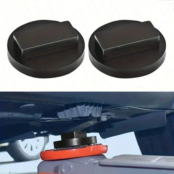 Support de cric en caoutchouc robuste pour automobile - 2,5 cm de diamètre, 8 cm de hauteur, protecteur de soudure universel en caoutchouc pour adaptateur de support de cric, pour l'entretien des véhicules et la protection du châssis de levage et l'adaptateur de tampon de cric