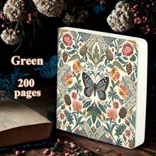 1pc, 200pages, Sketchbook, Butterfly Portable Travel Sketchbook, Blank Picture Book, Artwork, Hand Drawn DIY, Thick Notebook,Planning And Artistic Creation, Suitable For Colored Pencils,Charcoal Pencils, Markers,And Perfect Gift,Back To School,School Supplies