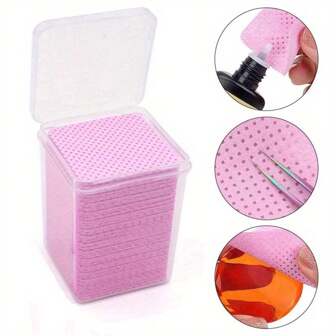 shadomagic 200 Pcs Clogging Glue Cleaner Pads Lash Extension Wipes Paper Cotton Eyelash Wipe Mouth Of The Glue Bottle Prevent Glue Remove