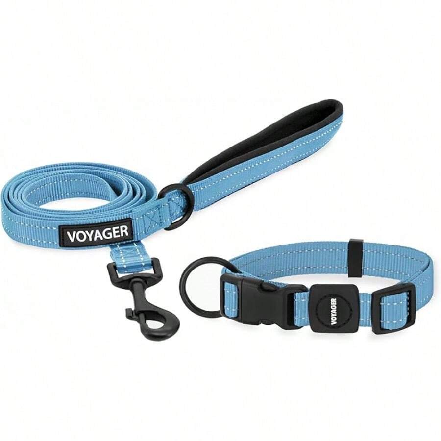 Pet Basic Dog Collars - Leash Collar Set (Baby Blue) - View 1