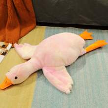 Cuscino peluche oca, morbido e soffice cuscino di animale riempito di cigno, regalo per bambini e amici. 1 pezzo (Bianco 50cm)