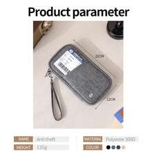 Bolsa porta pasaporte familiar con bloqueo Rfid, billetera para pasaporte, artículos esenciales de viaje, organizador de documentos de viaje, estuche para tarjetas de crédito - Rosa - Ver 5