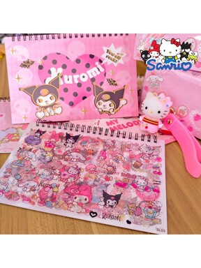 Sanrio كتاب من ملصقات العائلة كويل كارتون Sanrio للحساب اليدوي، 10 بطاقات ألبوم ملصقات جذابة قديمة، مناسبة جدا كهدية مدرسية. ملصقات دفتر كرتون Sanrio الجميلة ، ملصقات زخرفية DIY (الشحن بنمط عشوائي)